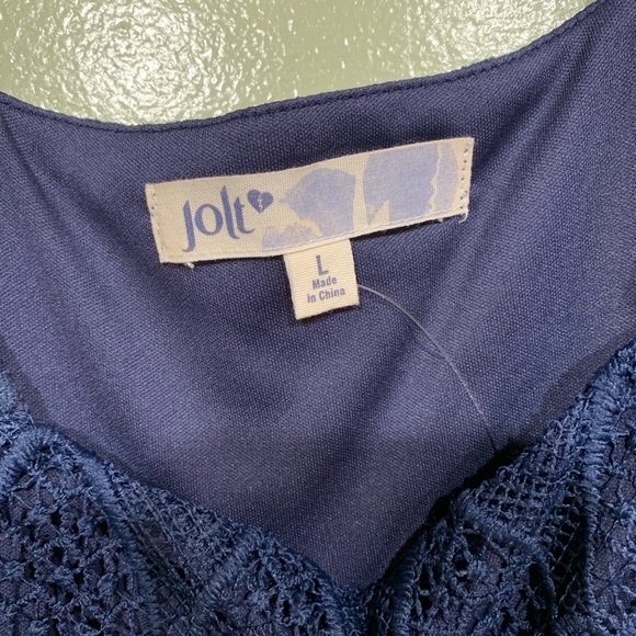 Jolt Navy Blue Crisscross back Dress - Picture 4 of 8